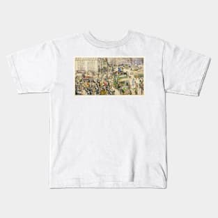 Christmas Shoppers By William James Glackens Digitally Enhanced Kids T-Shirt